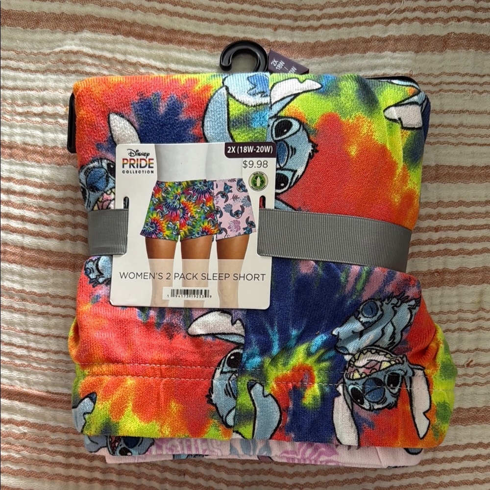 Disney Pride Collection Tie-Dye Stitch Sleep Shorts